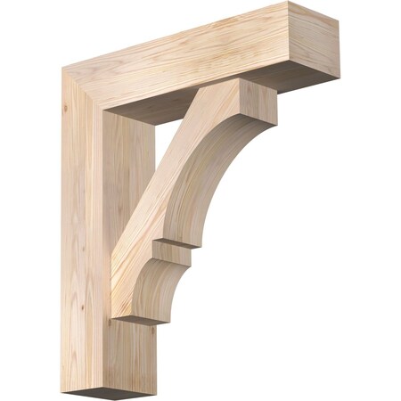 Ekena Millwork Balboa Block Smooth Bracket w/ Offset Brace, Douglas Fir, 7 1/2"W x 28"D x 32"H BKT0806X28X32BOA05SDF
